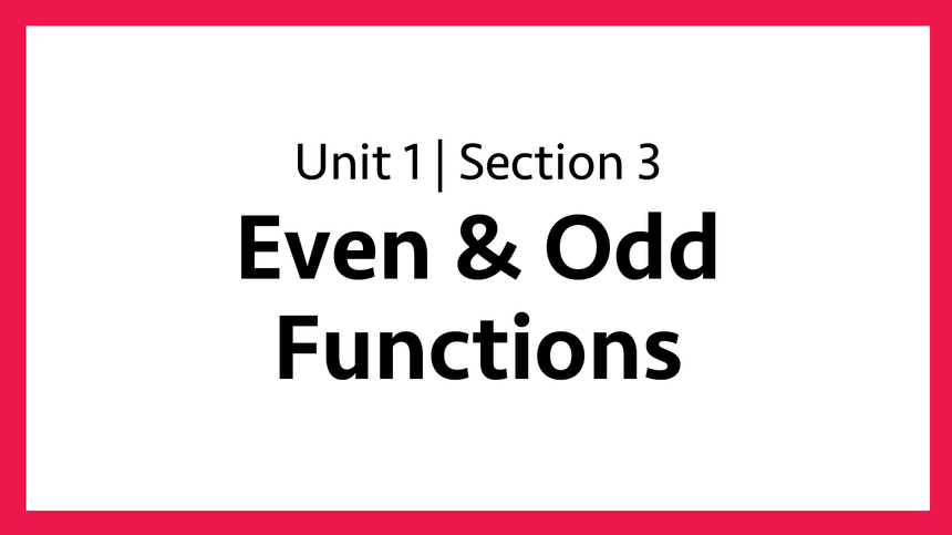 Unit 1: Section 3